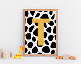 Wall Print - Customised Leopard Letter