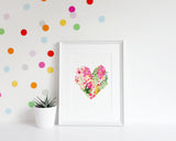 Wall Print - Floral Heart